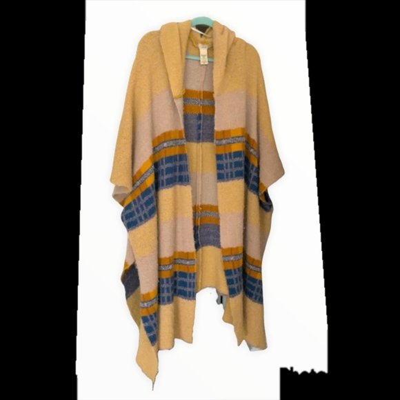 Free People for Urban Outfitters Poncho Blanket Sweater OS - Picture 2 of 6